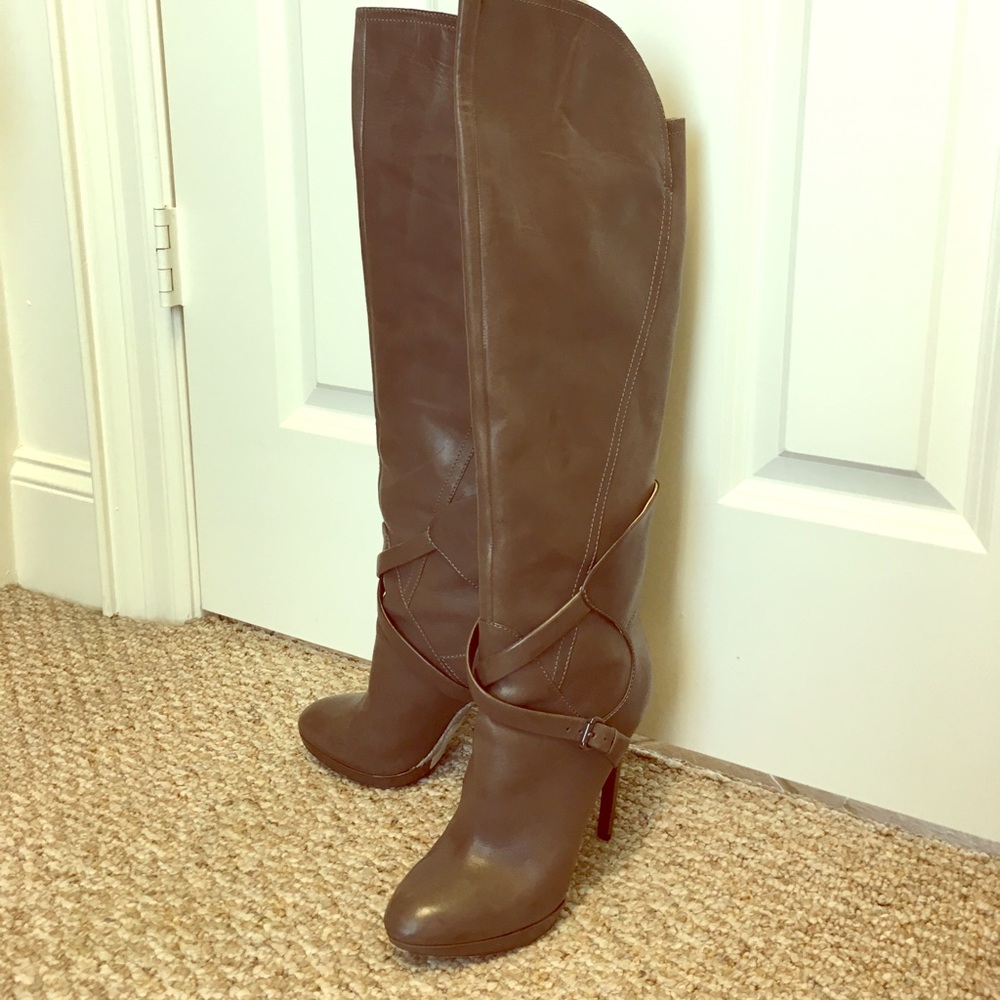 Brian Atwood knee high platform boots