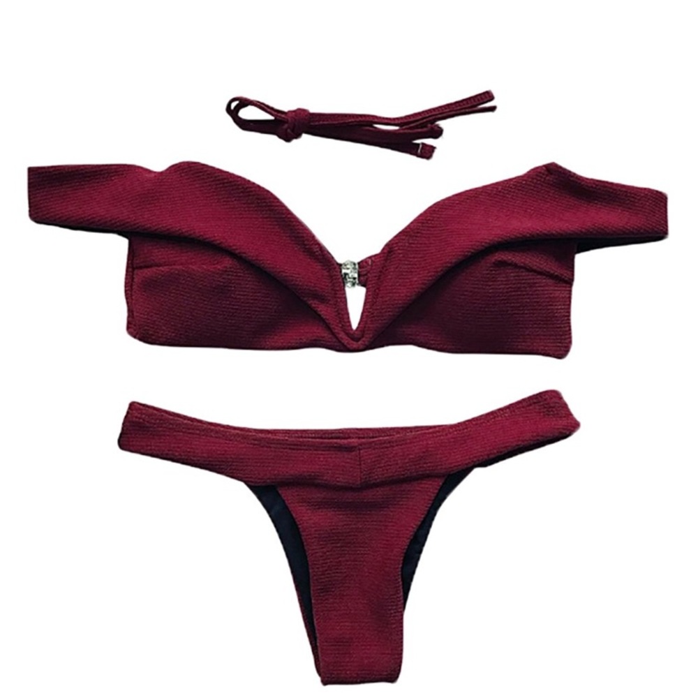 Wine red bikini