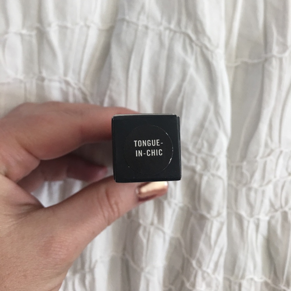 Mac tongue and cheek lacquer.