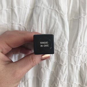 Mac tongue and cheek lacquer.