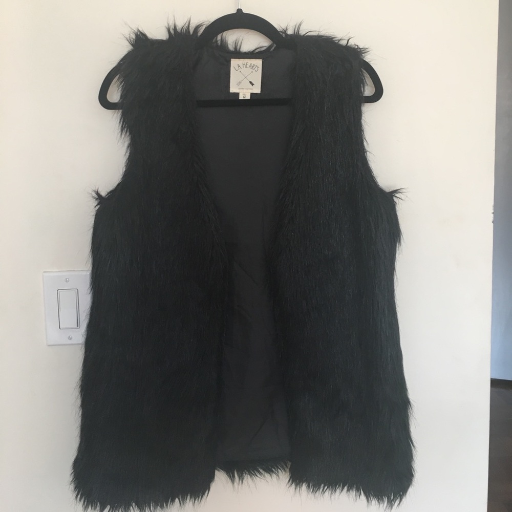 Faux fur vest