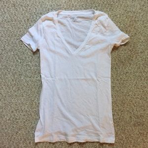 White J. Crew Classic V-Neck