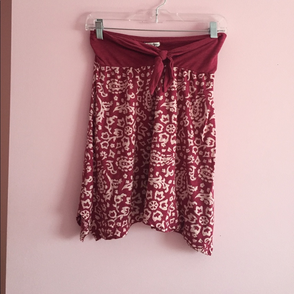 Strapless Floral Top