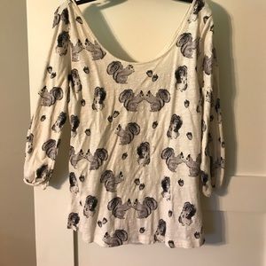 Anthropologie squirrel shirt