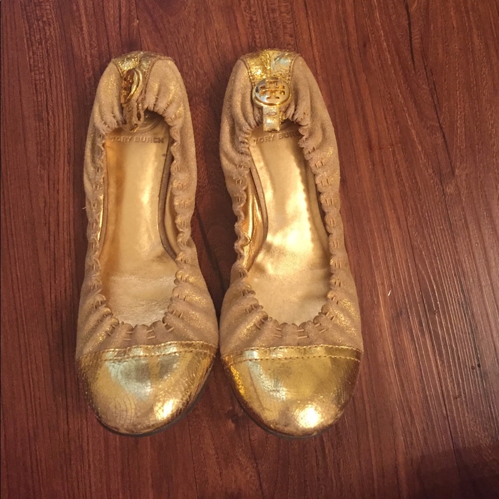 Tory Burch GOLD Flats