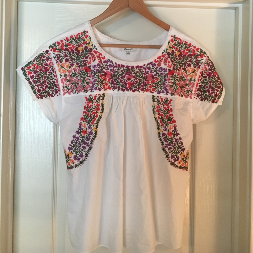 Madewell Fleur Embroidered Top