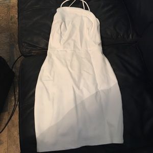 White body con mini dress