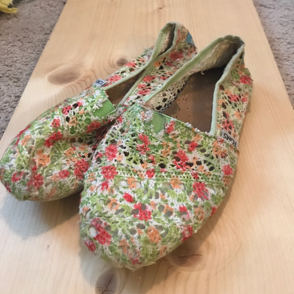 Floral Lace/Crochet Toms