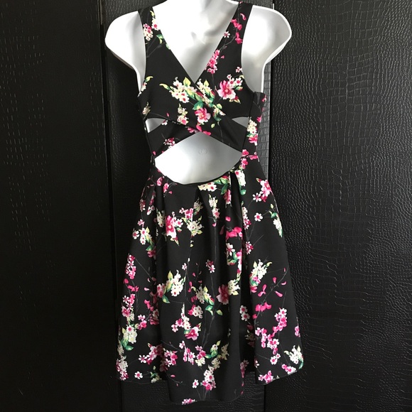 Express flower skater dress - Picture 3 of 3