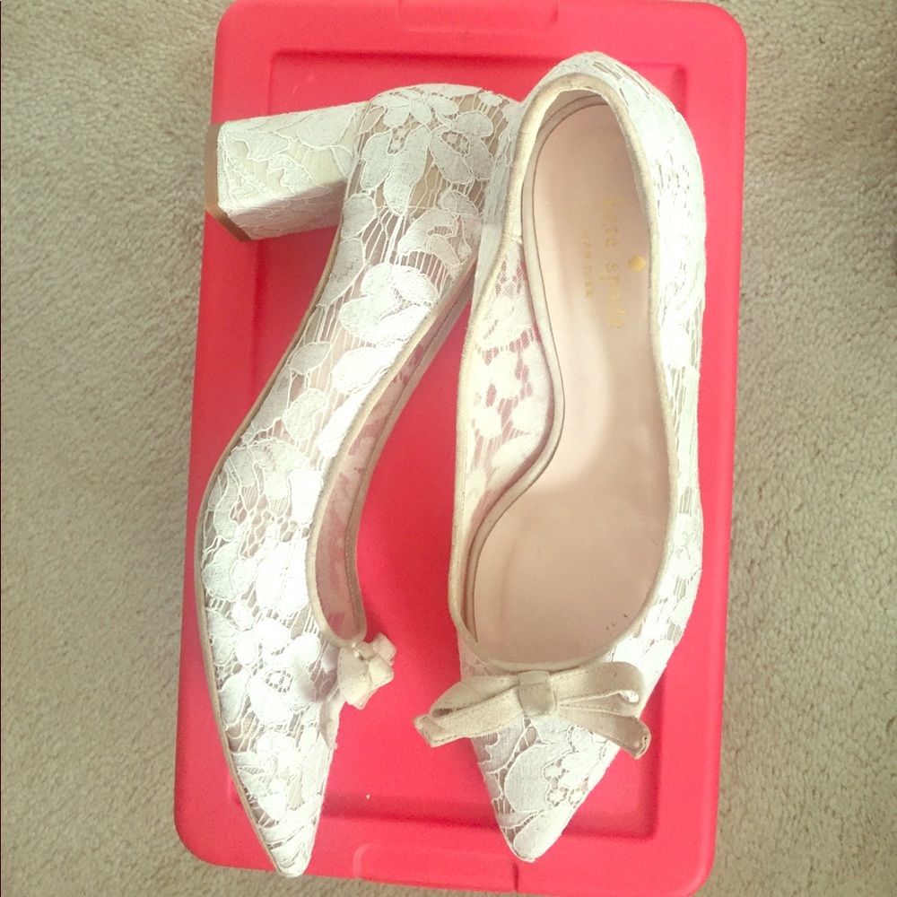Kate Spade Blush Lace Heels
