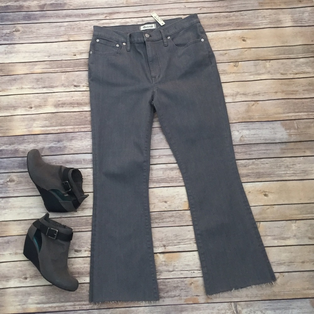 MADEWELL  Demi Boot Womens Crop Jeans Gray Sz 31