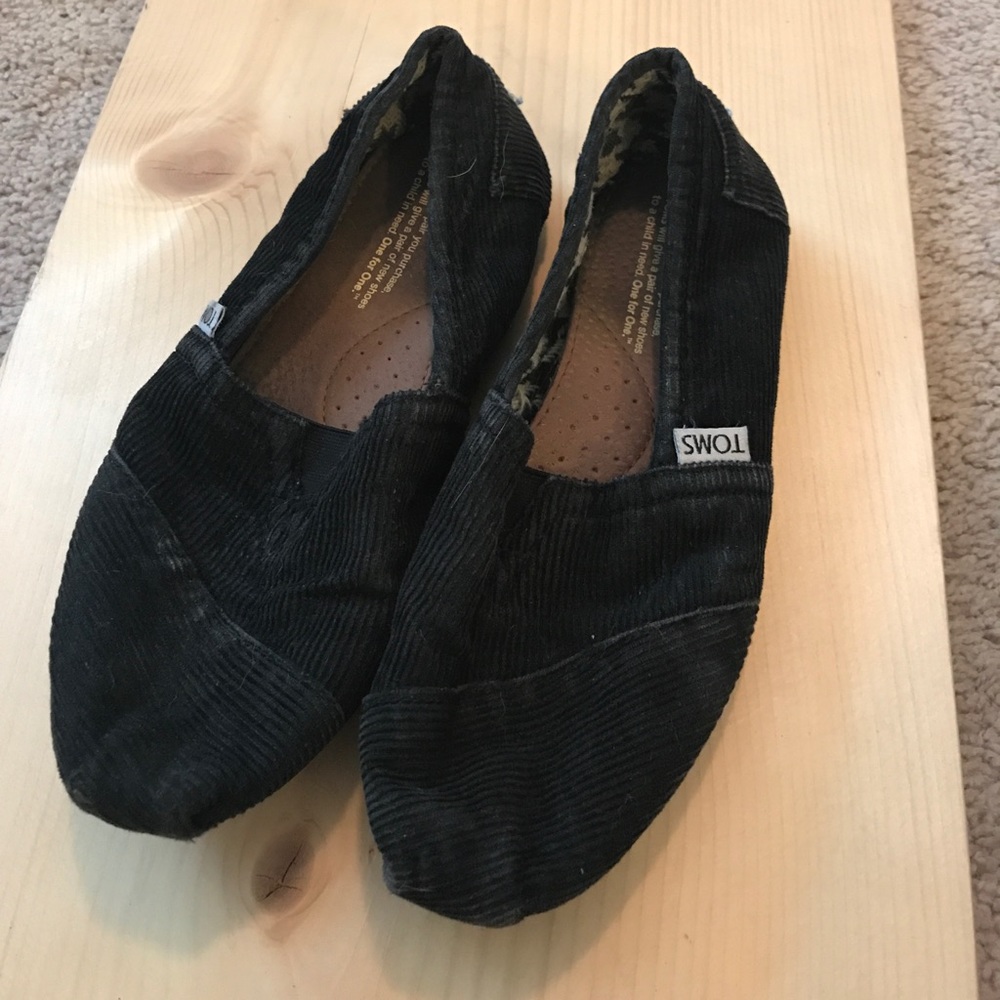 Black Corduroy Toms
