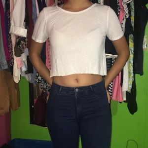 White crop top