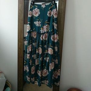 Floral sheer maxi skirt
