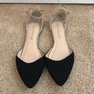 Rhinestoned Black and Tan flats