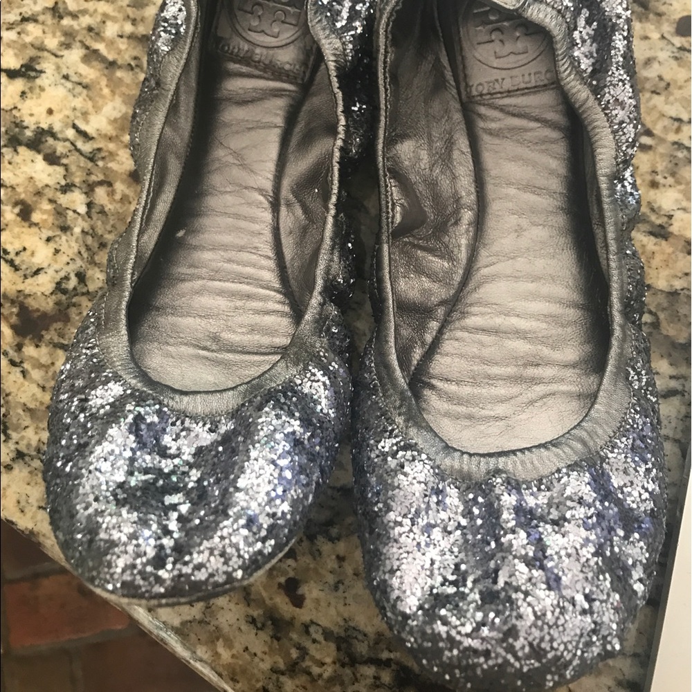 Glitter Tory butch flats. Women size 8