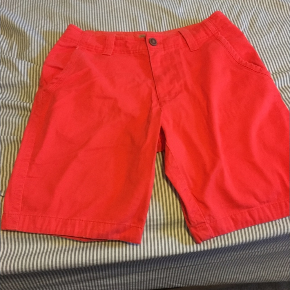 Coral  Red Camel Casual Shorts.