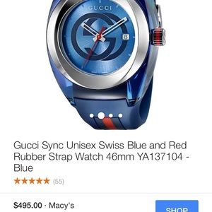 Gucci watch blue