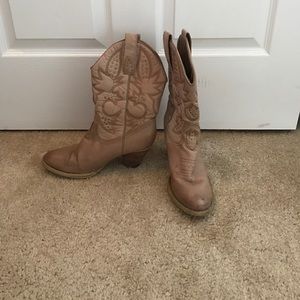 Tan cowboy boots