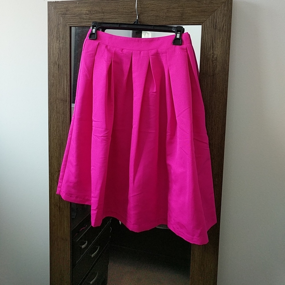 Hot pink skirt