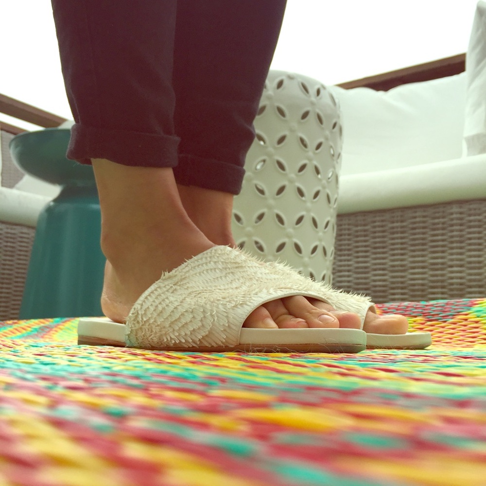 Gorgeous fringed leather Loeffler Randall sandals