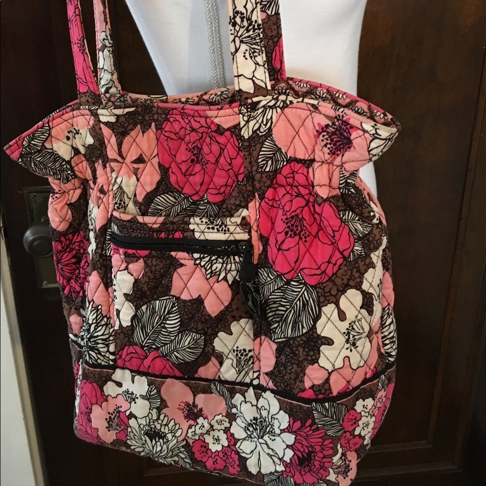Floral mocha rouge Vera Bradley LG Shoulder bag