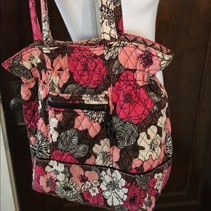 Floral mocha rouge Vera Bradley LG Shoulder bag