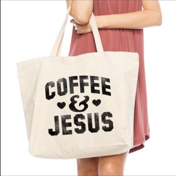 SOLD Coffee & Jesus Tote NWT - Picture 2 of 4
