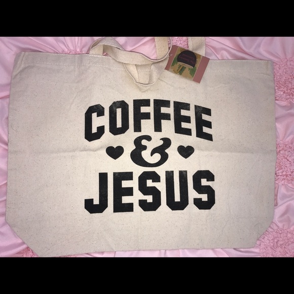 SOLD Coffee & Jesus Tote NWT - Picture 3 of 4