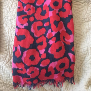 Boden Leopard Print 100% Wool Scarf