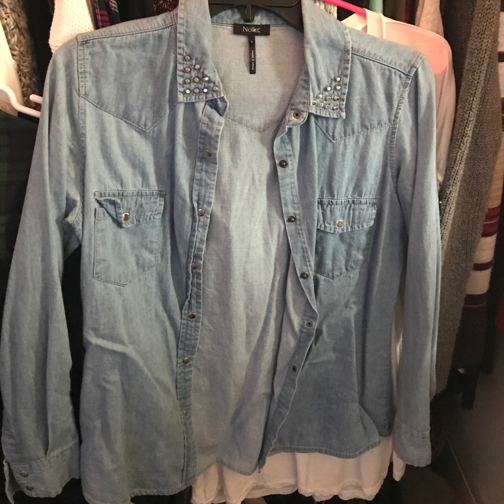 Light blue denim shirt