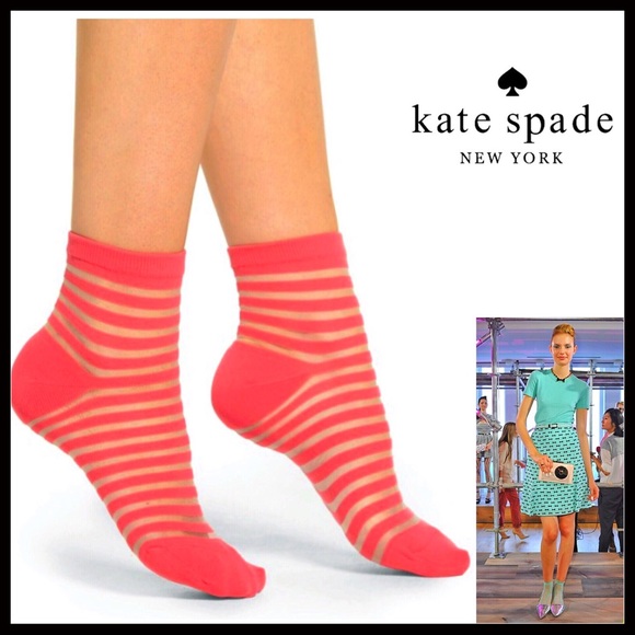 KATE SPADE SIGNATURE STRIPED TROUSER ANKLE SOCKS - Picture 5 of 5