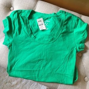 Active Basic Green Short Sleeve Tee