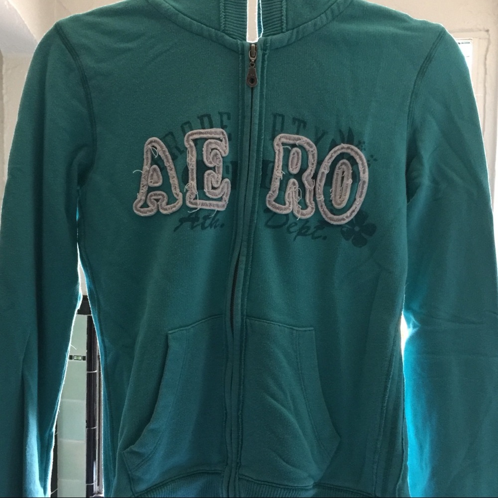 Teal Aeropostale zip up sweatshirt