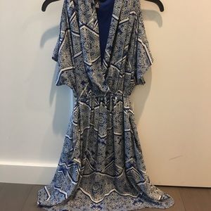 Aqua Cold Shoulder Dress