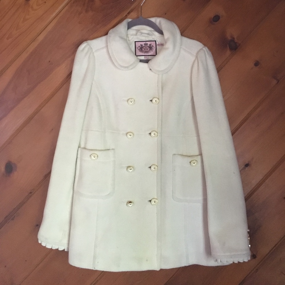 Juicy Couture Cream Coat, Size: Large