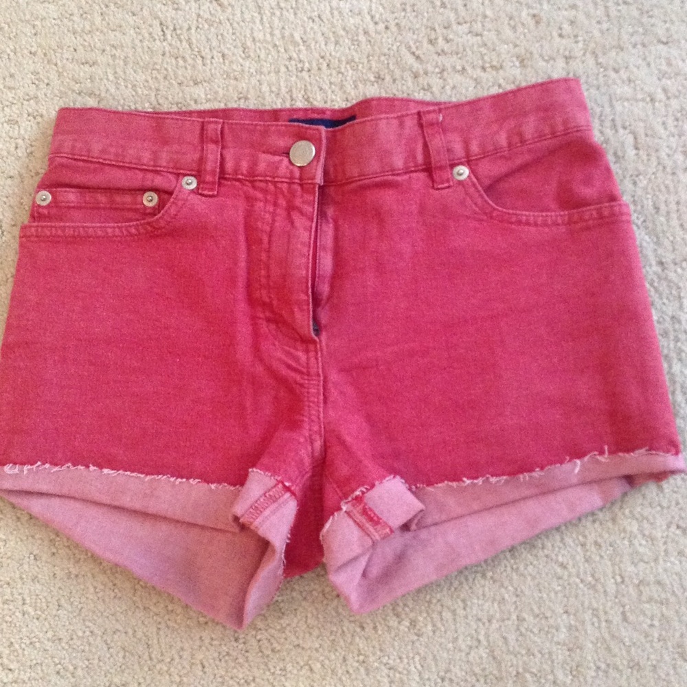 NEW LISTING! Red Denim Shorts