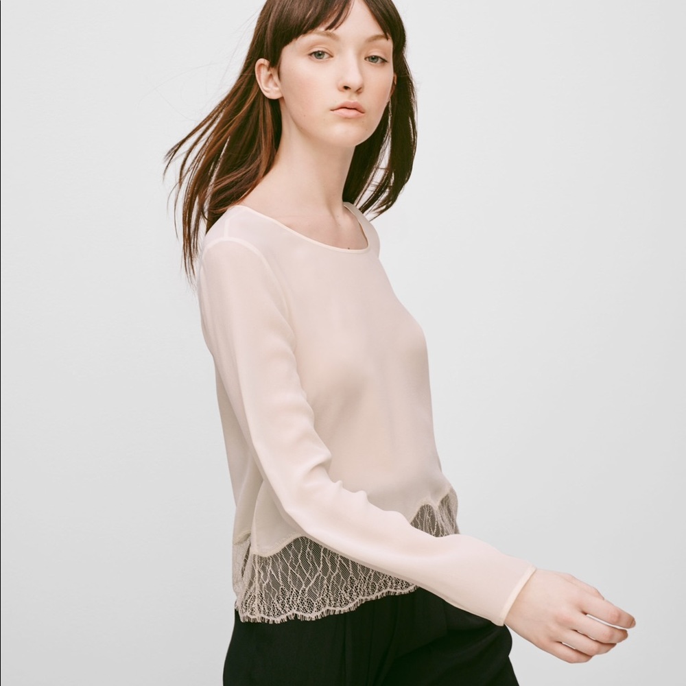 Silk Lace Blouse by Wilfred