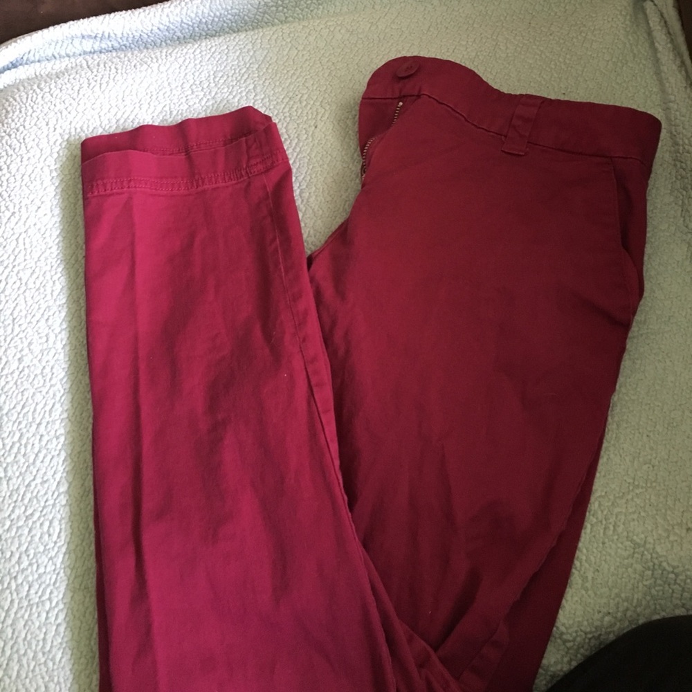 EUC raspberry chinos. NY and Co. slim leg