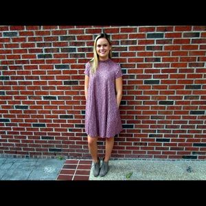 Purple High Neck Dress