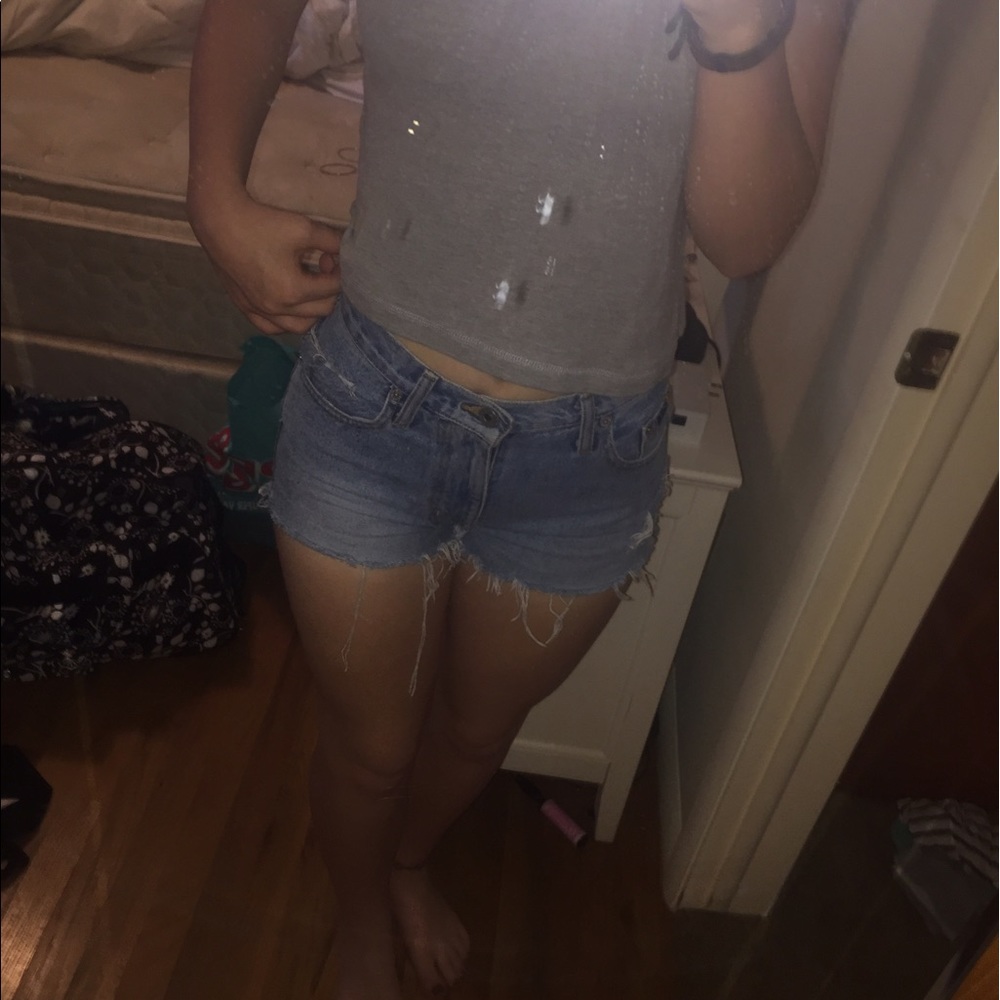 Express Distressed Jean Shorts