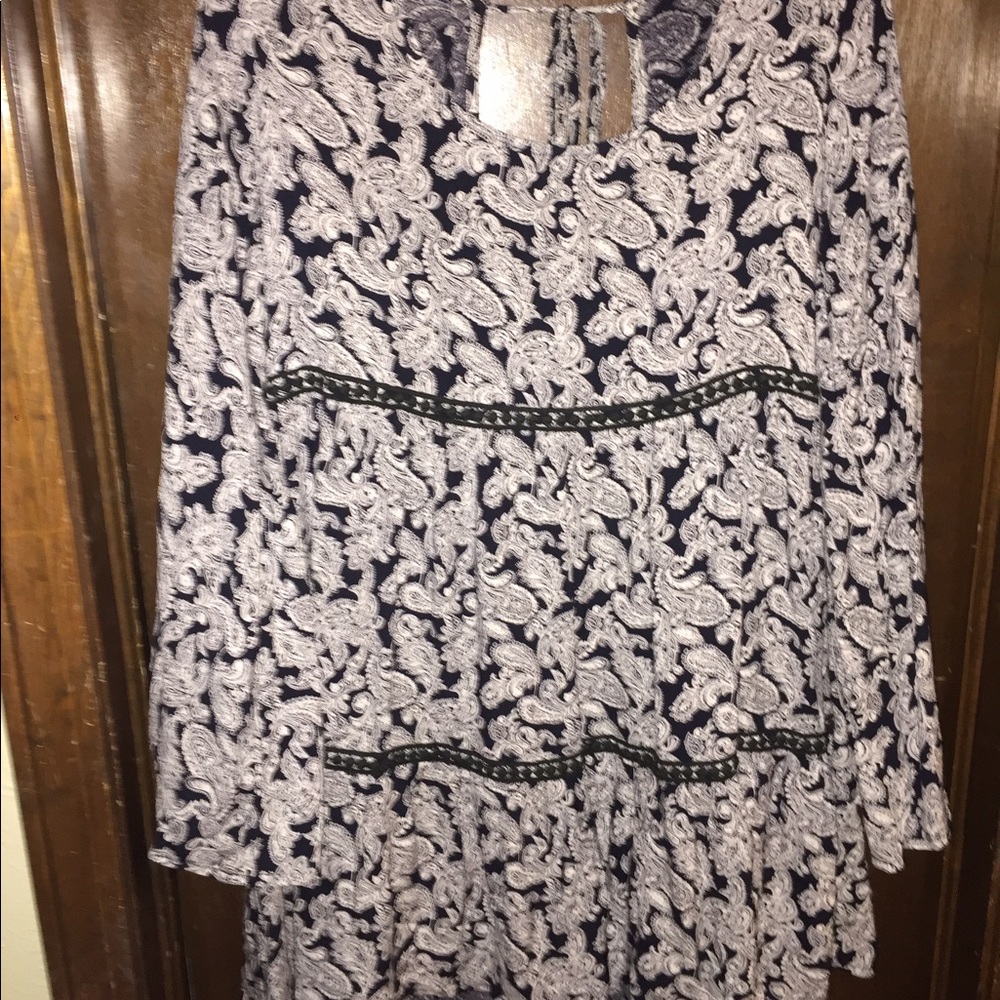 Long sleeve printed dress