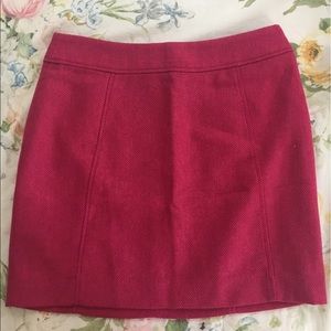H&M Pink wool stitched mini skirt, US 6
