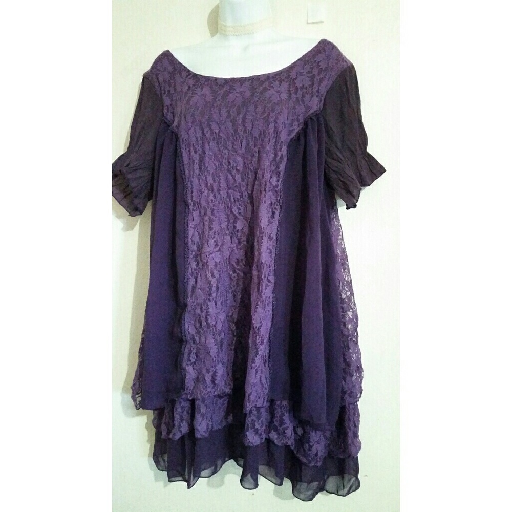 New gypsy layered Boutique festive tunic top dress