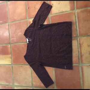 Maroon lace blouse