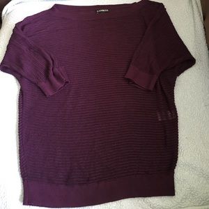 Dolman sleeve sheer sweater