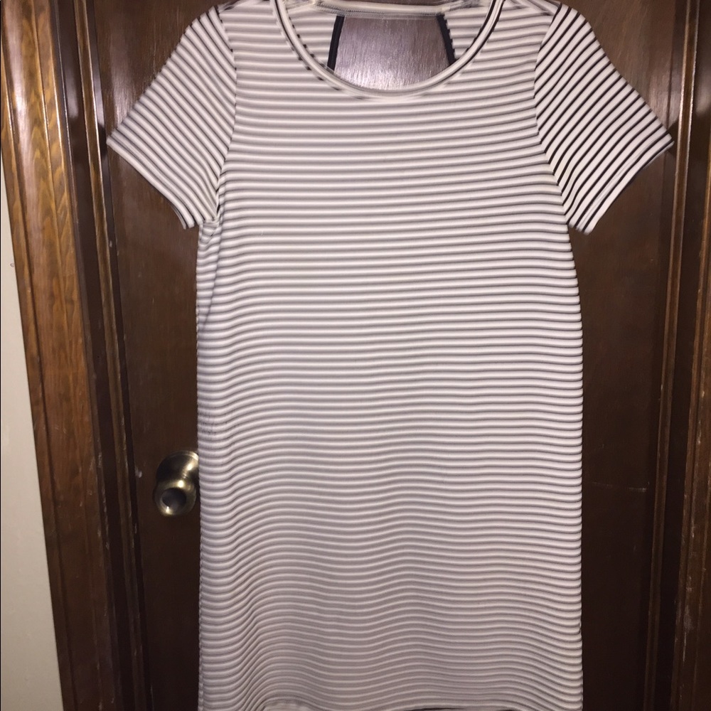 Another black and white striped dress