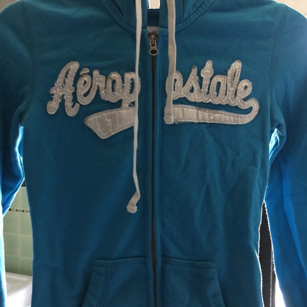 Blue Aeropostale Zip Up Sweatshirt