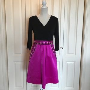 Phoebe Couture black and pink dress