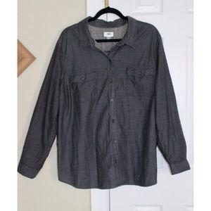 Old Navy Black / Charcoal Denim Top